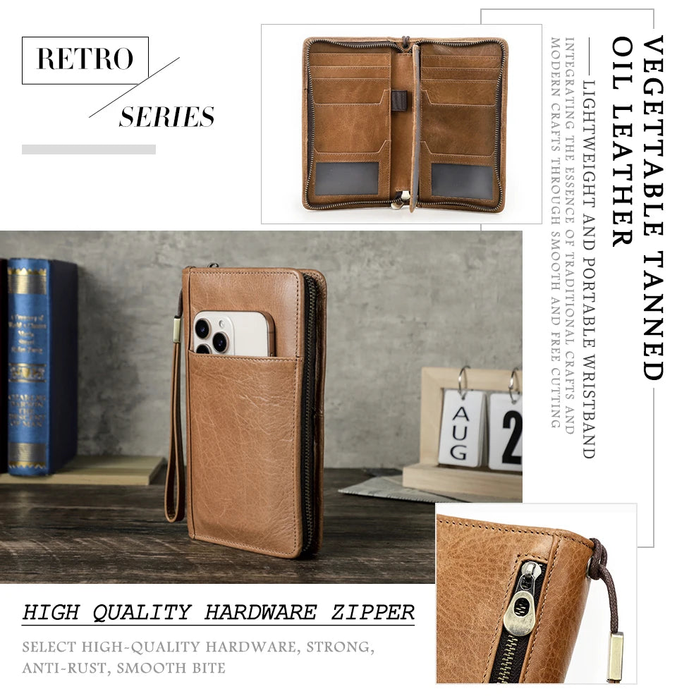 Leather Family Passport Clutch