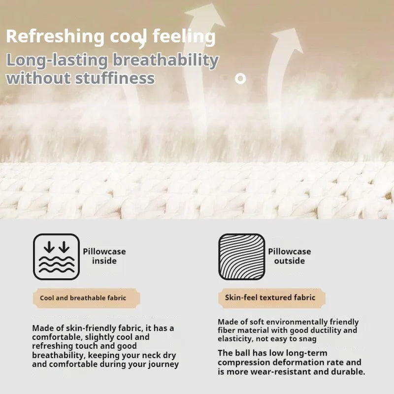Memory Foam Travel Pillow — Soft Neck Cushion for Flights & Long Journeys