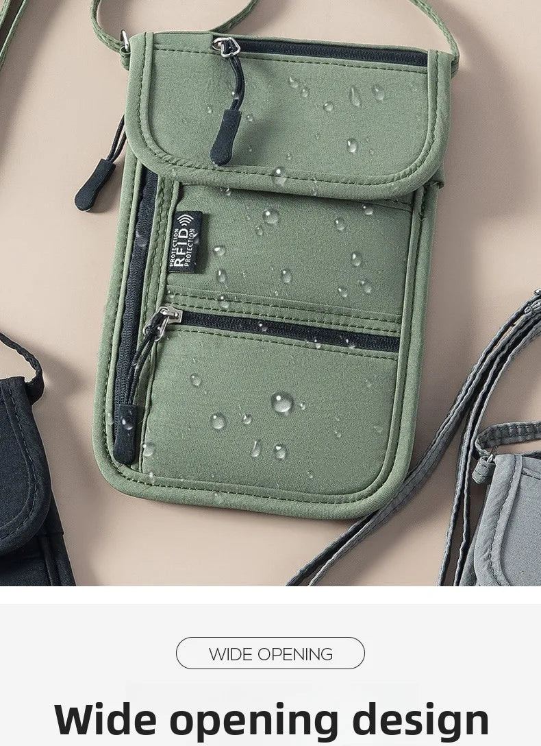 Portable Passport & ID Card Holder with Lanyard – Travel Crossbody Organiser
