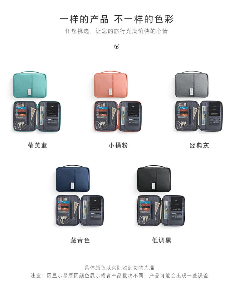 Family Passport Wallet & Multi-Functional Travel Document Organiser