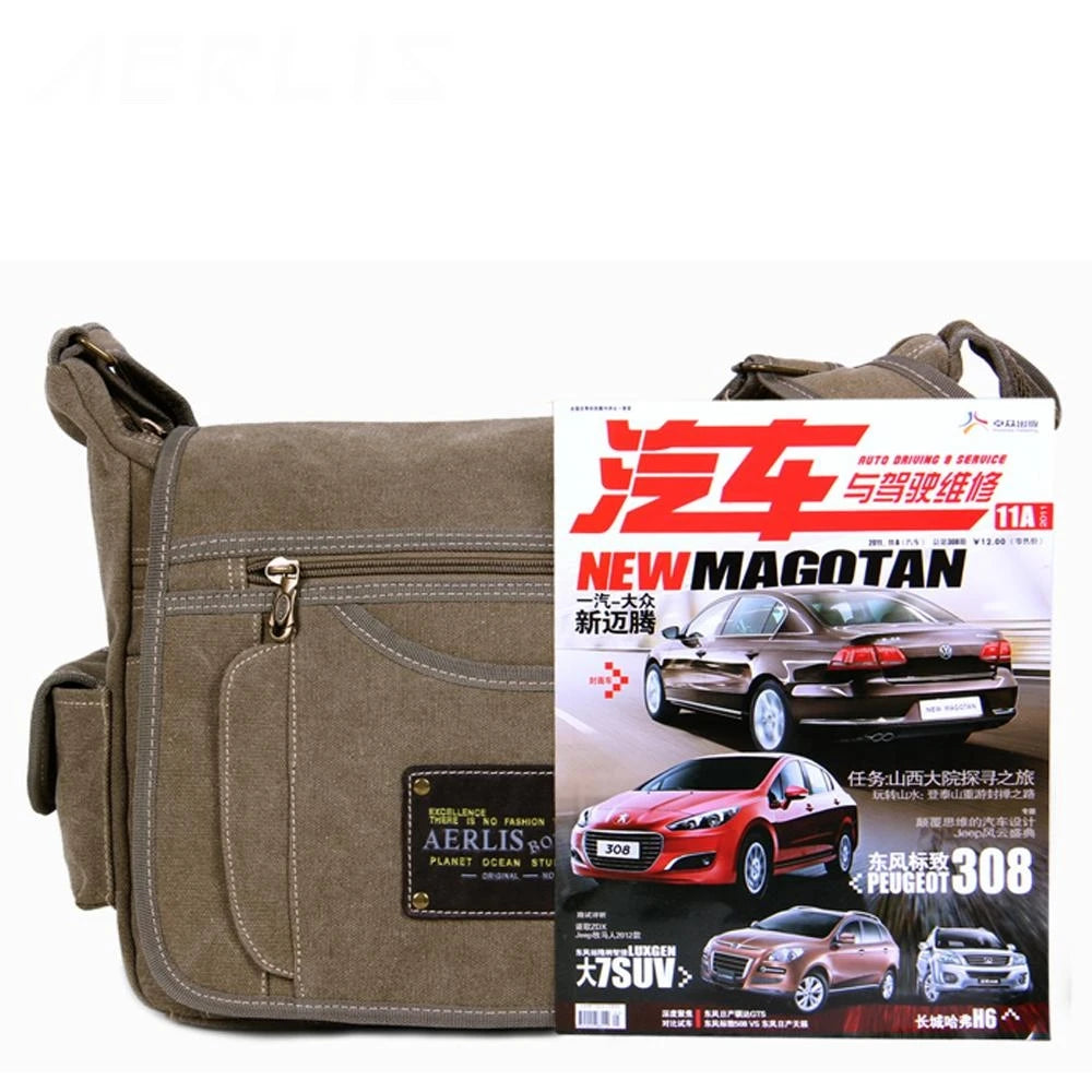 Men's Vintage Canvas Crossbody Bag