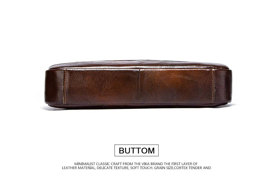 Men's Genuine Leather Briefcase – Laptop & Office Shoulder Bag