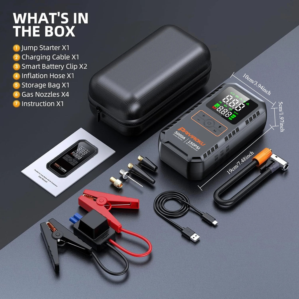 Northbound 4-in-1 Jump Starter — Portable Power Bank with Air Compressor