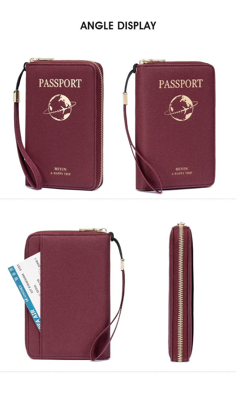 RFID Anti-Theft Zipped Passport Holder & Travel Organiser – Unisex