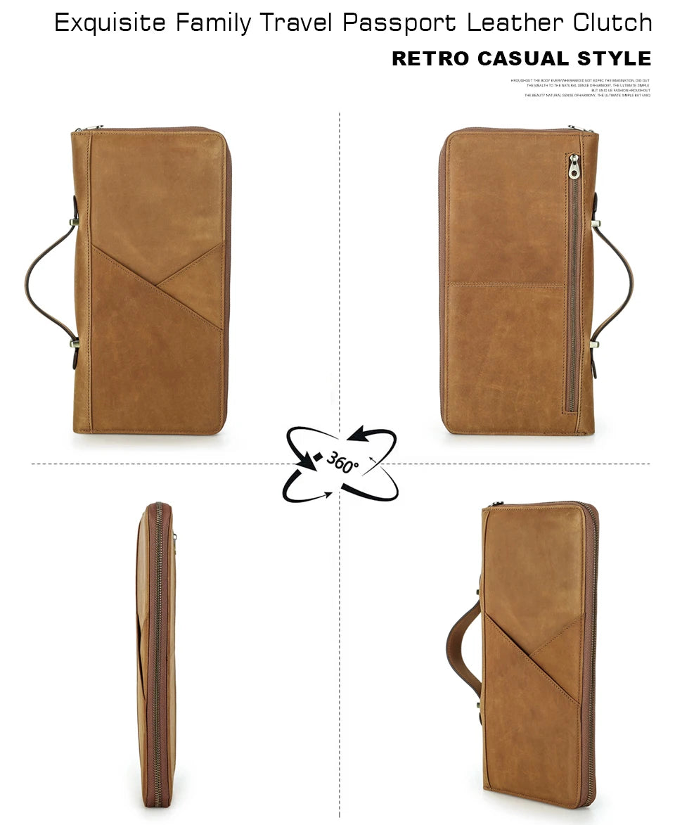 Family Travel Passport Holder – RFID Anti-Theft Document Organiser