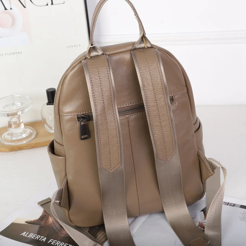 Women's Waterproof Leather Day Backpack