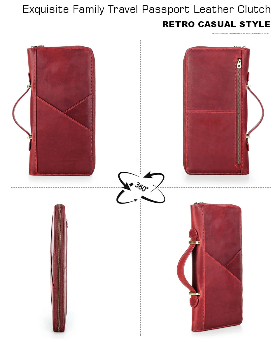 Family Travel Passport Holder – RFID Anti-Theft Document Organiser