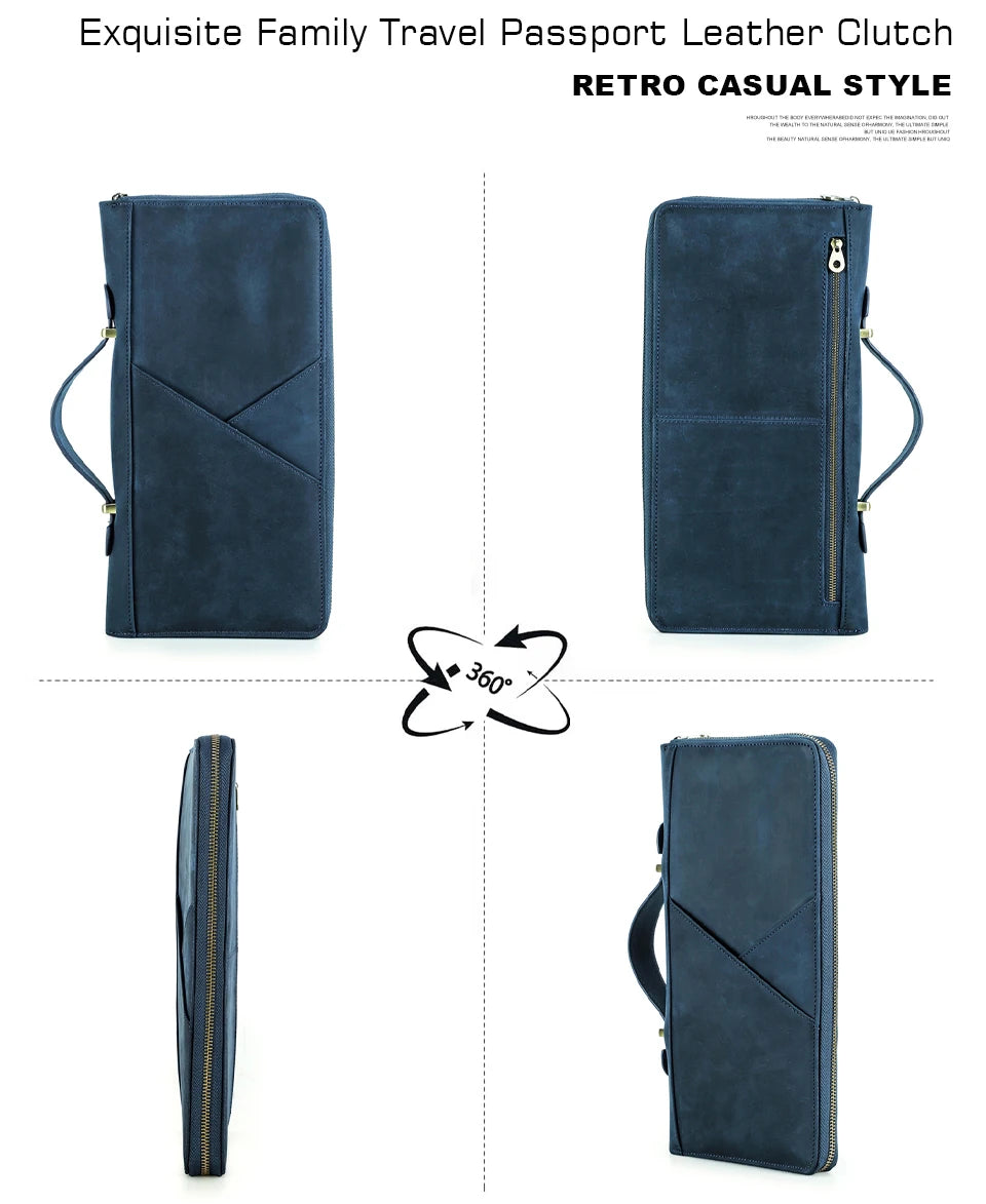 Family Travel Passport Holder – RFID Anti-Theft Document Organiser