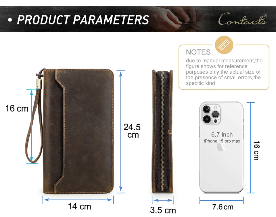 Leather Family Passport Wallet with AirTag Slot