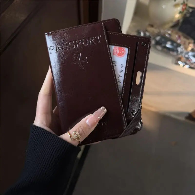 Leather Passport Cover & Travel Document Organiser – Card & Ticket Holder