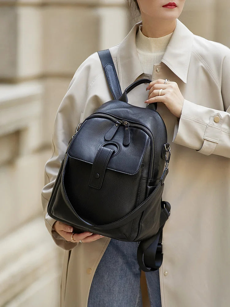 Women's Waterproof Leather Work Backpack