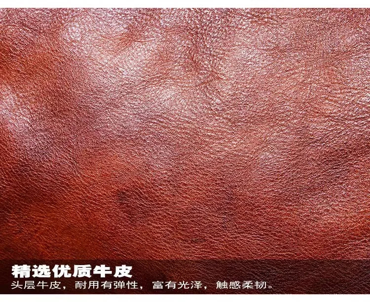 Men's Vegetable-Tanned Leather Travel Bag