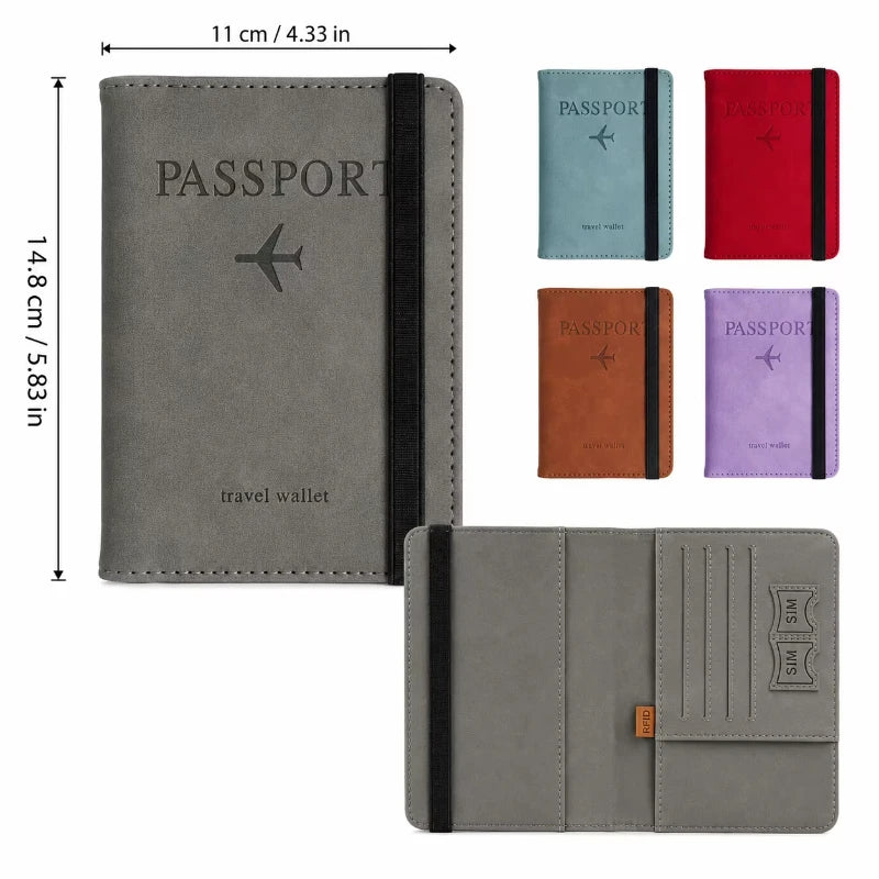 Passport Book Holder for Men & Women – Travel Wallet & Cover Case