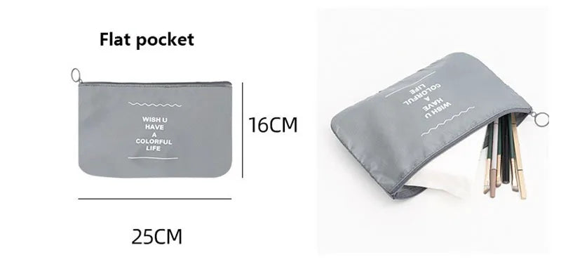 8-Piece Waterproof Travel Packing Cubes Set – Luggage Organiser with Drawstring Pouches