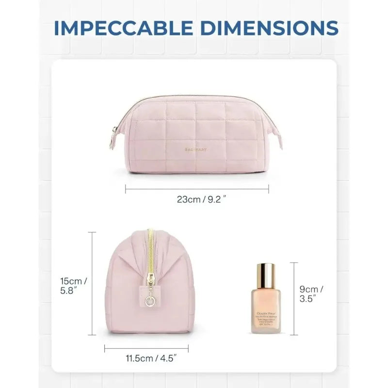 Padded Wide-Opening Travel Makeup Bag