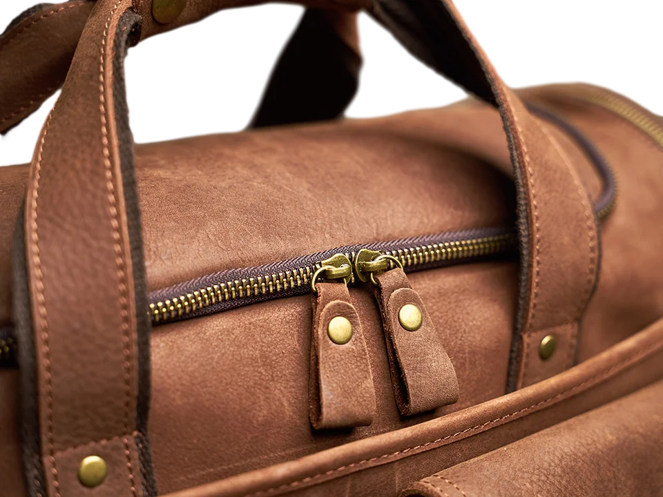 Vintage Leather Travel Messenger Bag