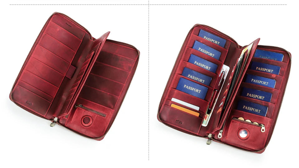 Family Travel Passport Holder – RFID Anti-Theft Document Organiser
