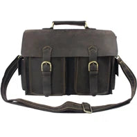 Canvas & Leather Messenger Bag
