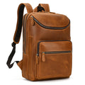 Unisex Vintage Crazy Horse Leather Backpack