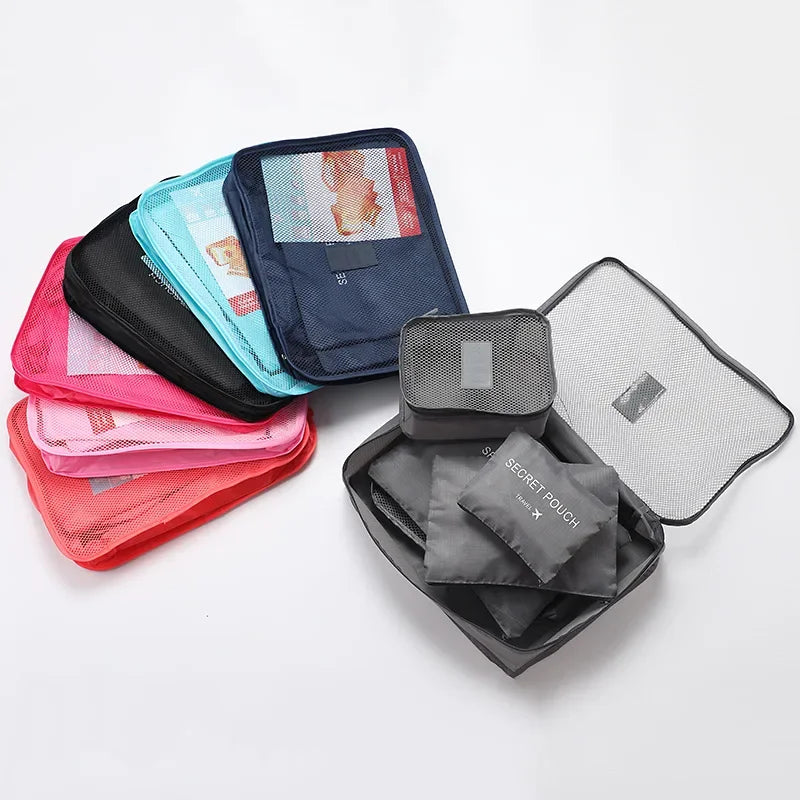 6-Piece Travel Packing Cubes Set – Portable Luggage Organiser for Suitcases