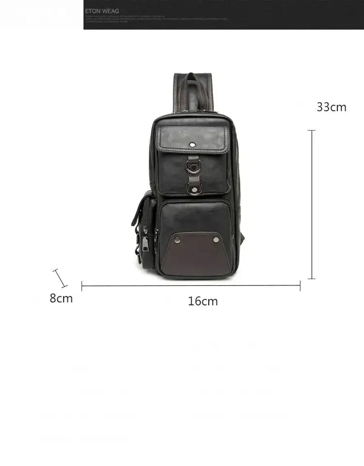 Northbound Waterproof Crossbody Bag — Lightweight PU Leather Shoulder Bag