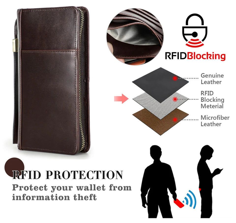 Leather Family Passport Clutch