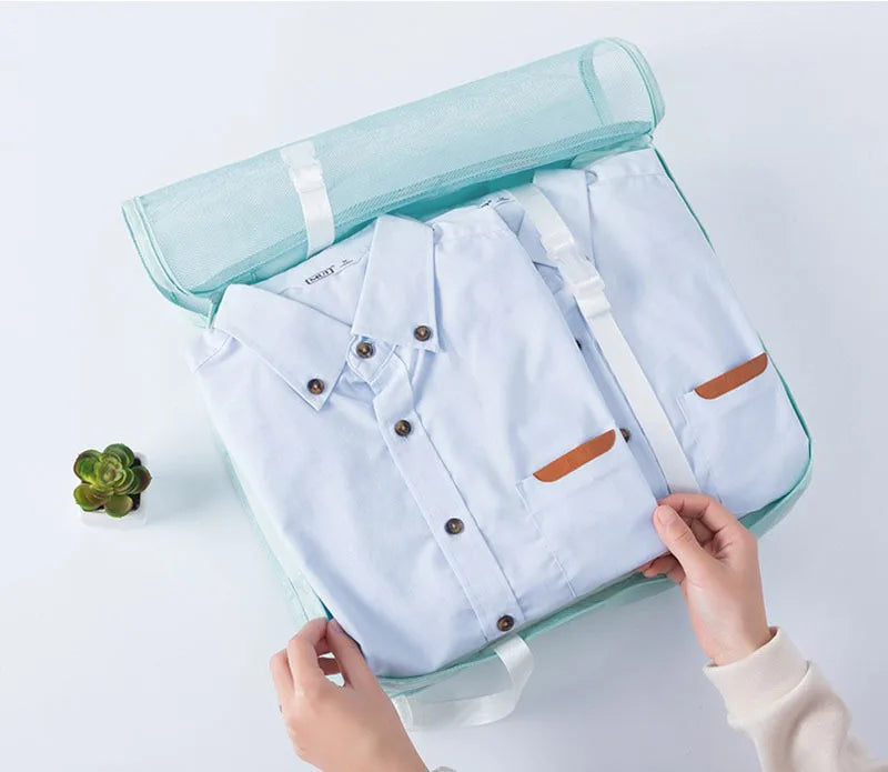 8-Piece Waterproof Travel Packing Cubes Set – Luggage Organiser with Drawstring Pouches