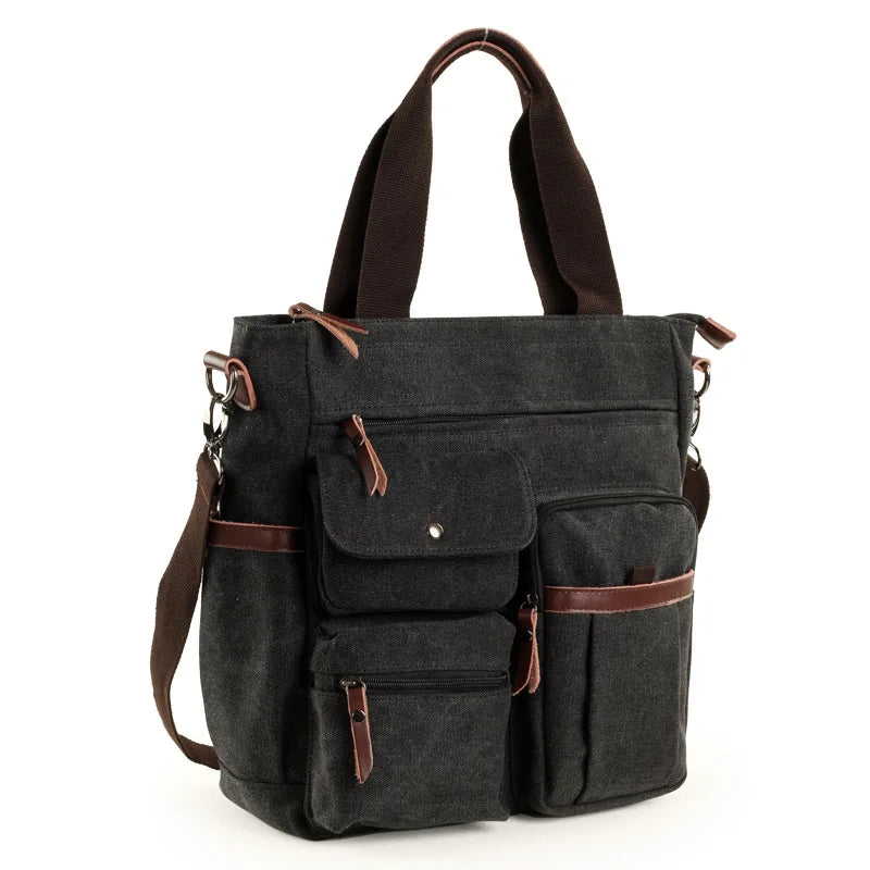 Canvas Messenger Bag for Travel & Work