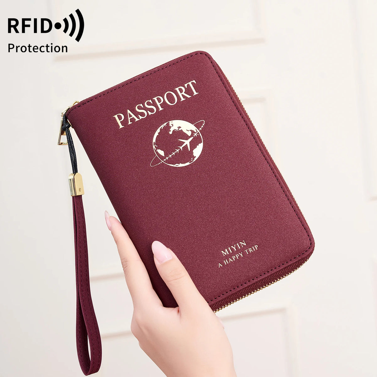 RFID Anti-Theft Zipped Passport Holder & Travel Organiser – Unisex