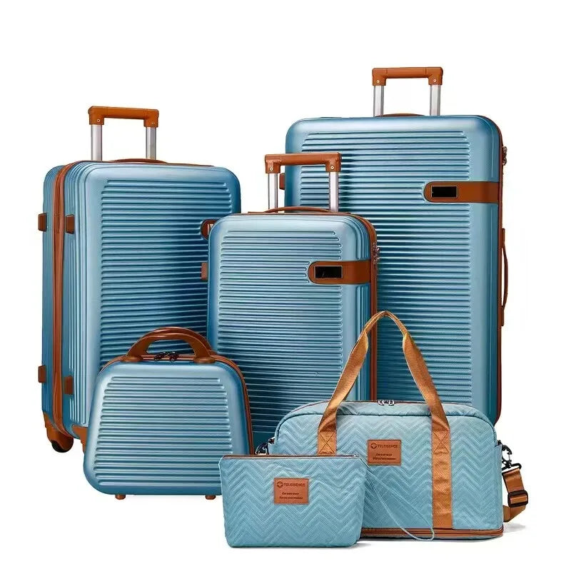 Northbound 6-Piece Luggage Set — TSA Suitcases with Vanity Case & Bags