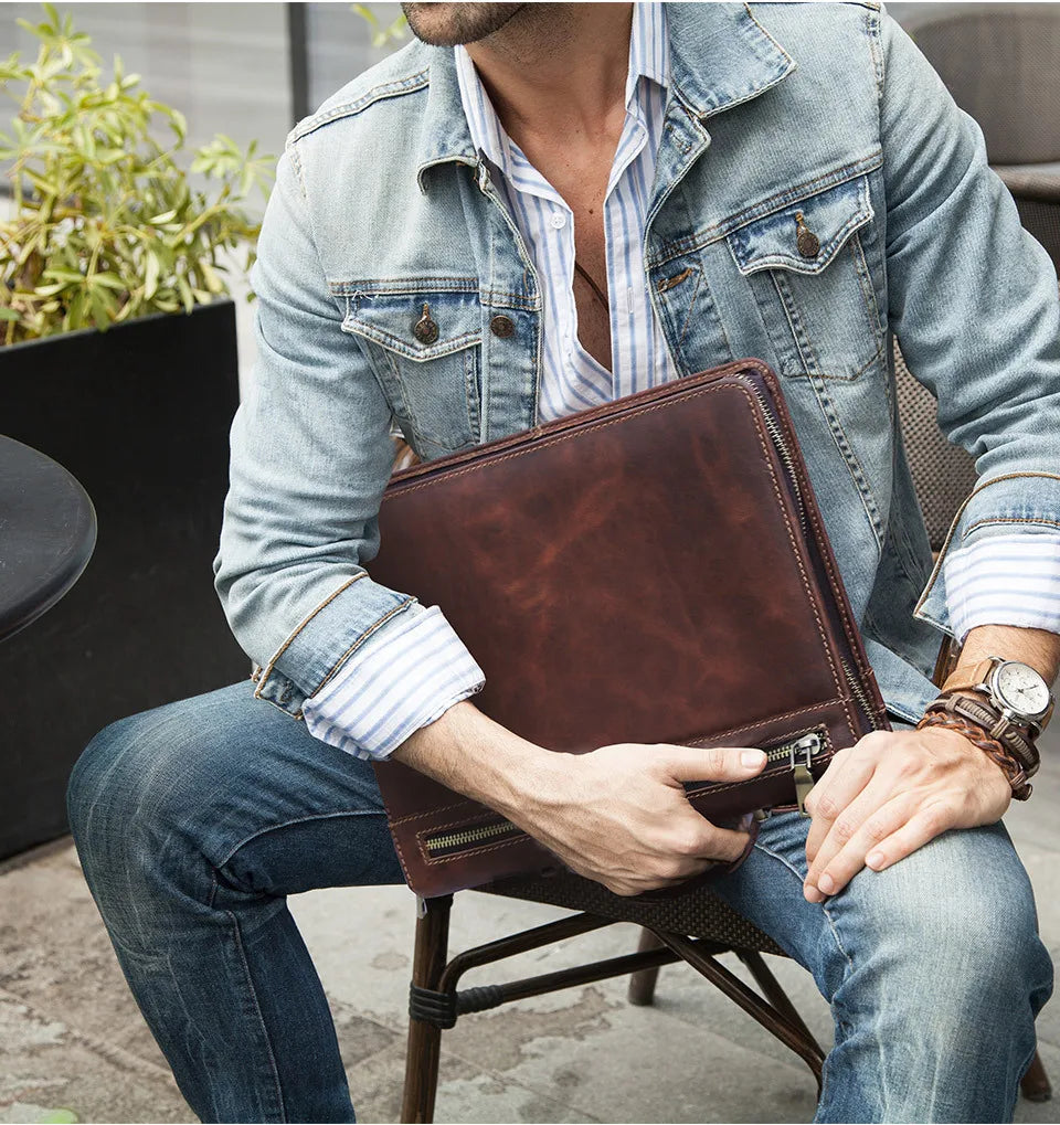 Northbound Leather Portfolio Briefcase — Document Organiser & Travel Folio