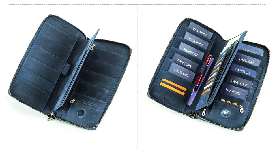 Family Travel Passport Holder – RFID Anti-Theft Document Organiser
