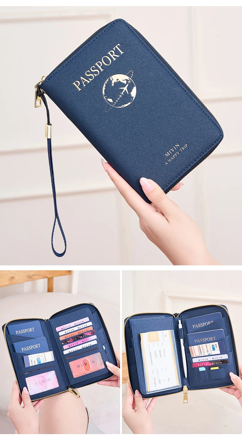 RFID Anti-Theft Zipped Passport Holder & Travel Organiser – Unisex