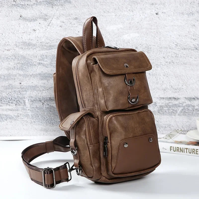 Northbound Waterproof Crossbody Bag — Lightweight PU Leather Shoulder Bag