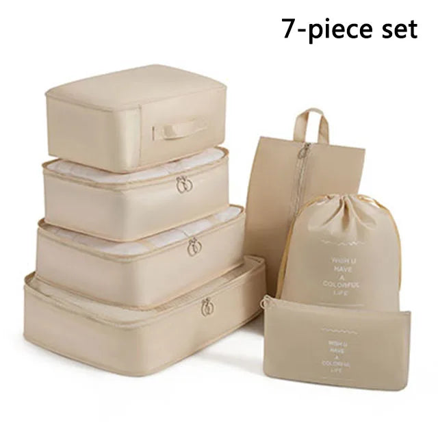 Travel Storage Bags Set – Clothes, Toiletries & Shoes Packing Organisers