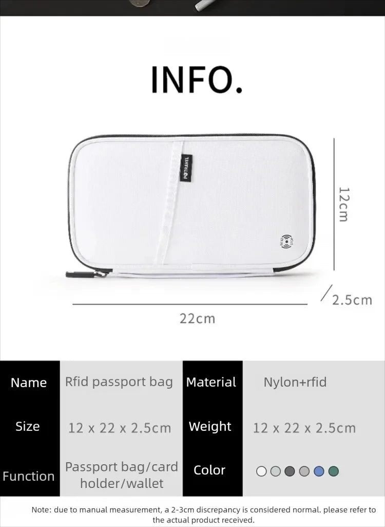 RFID Travel Passport Holder — Waterproof Document Wallet