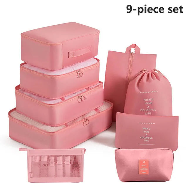 Travel Storage Bags Set – Clothes, Toiletries & Shoes Packing Organisers