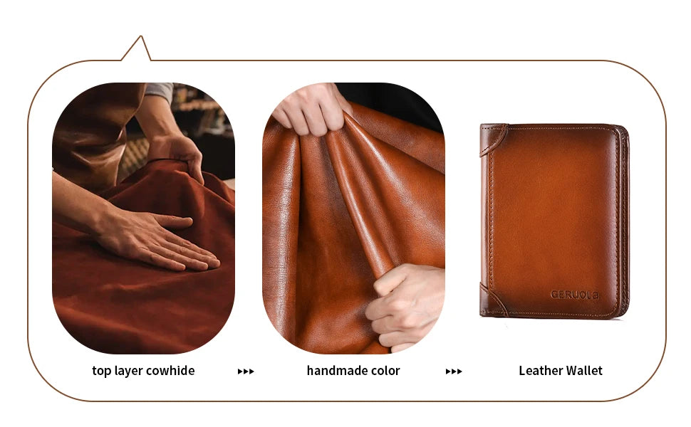 Slim RFID Leather Wallet – Bifold or Trifold