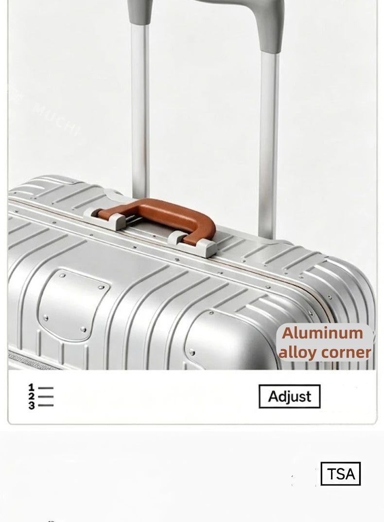Carry-On Suitcase with Front Pocket — TSA Lock Rolling Luggage 20/24/28"