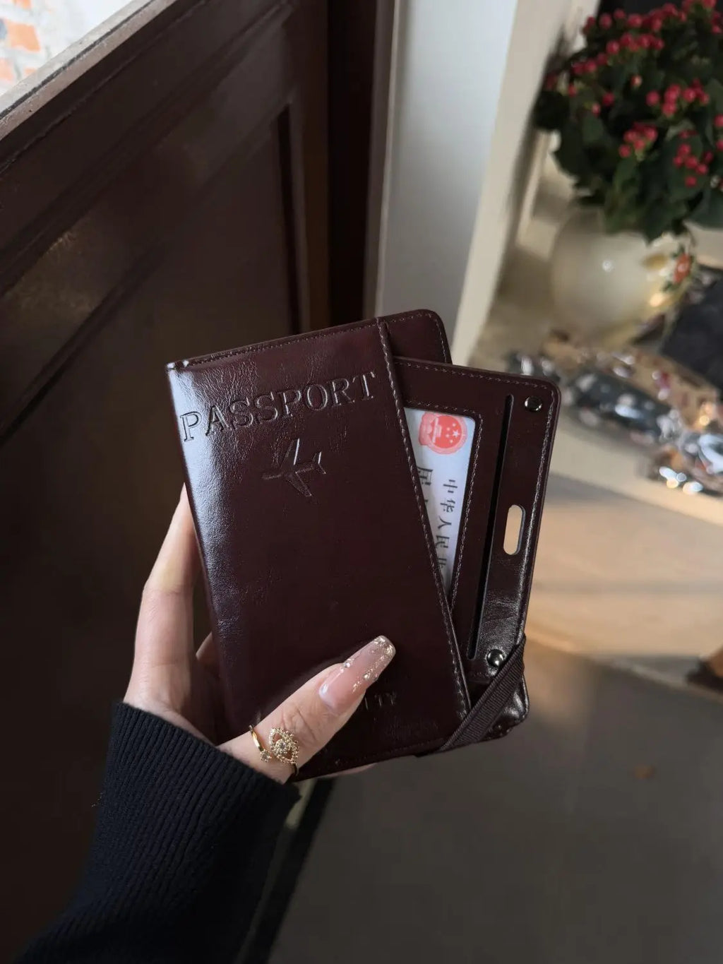 Leather Passport Cover & Travel Document Organiser – Card & Ticket Holder