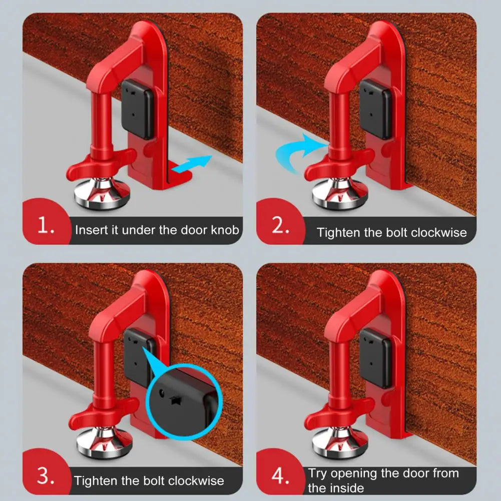 Portable Alloy Door Stopper with Optional Alarm