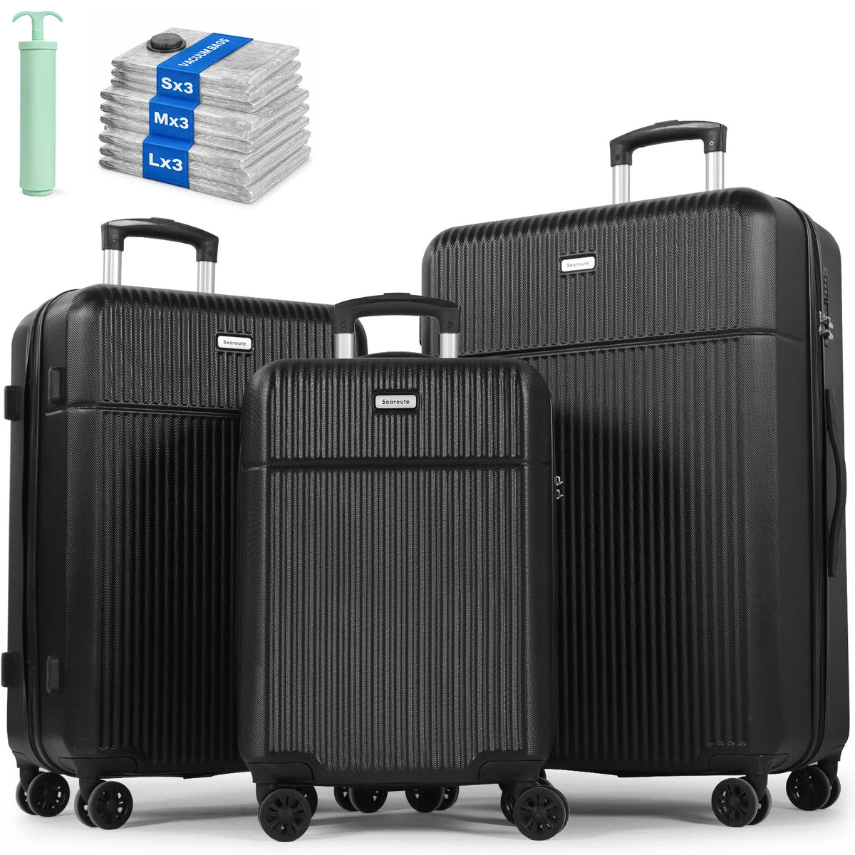 Northbound 3-Piece Hard Shell Luggage Set — 21", 24" & 28" Suitcases