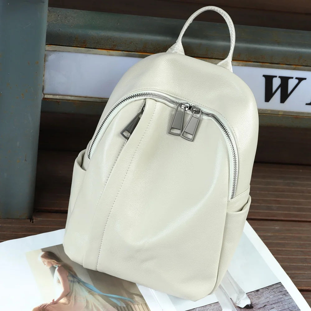 Women's Waterproof Leather Day Backpack
