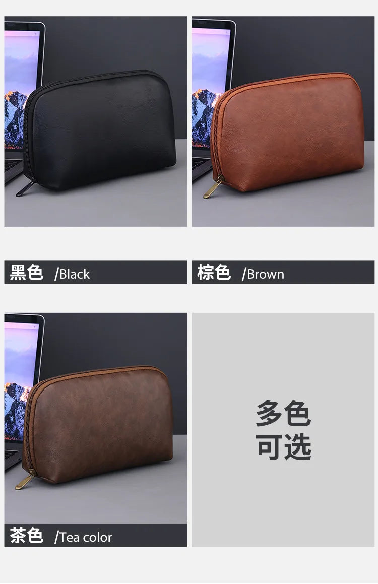 Northbound Tech Pouch — Large Leather Cable Organiser Bag