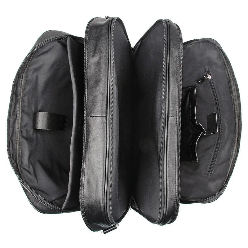 Men's Leather Shoulder Briefcase