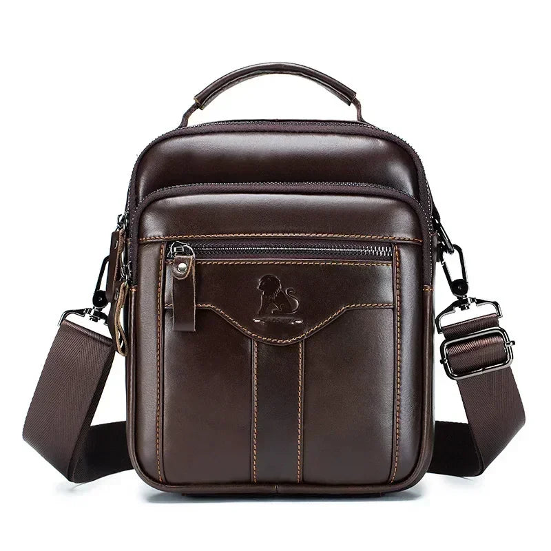 Genuine Leather Crossbody Messenger Bag – Luxury Satchel