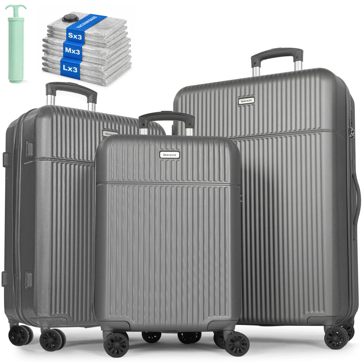 Northbound 3-Piece Hard Shell Luggage Set — 21", 24" & 28" Suitcases