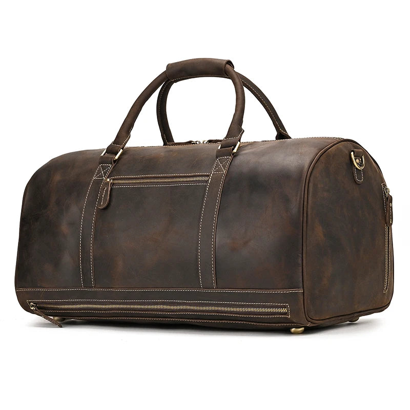 Men's Genuine Leather Duffle Bag