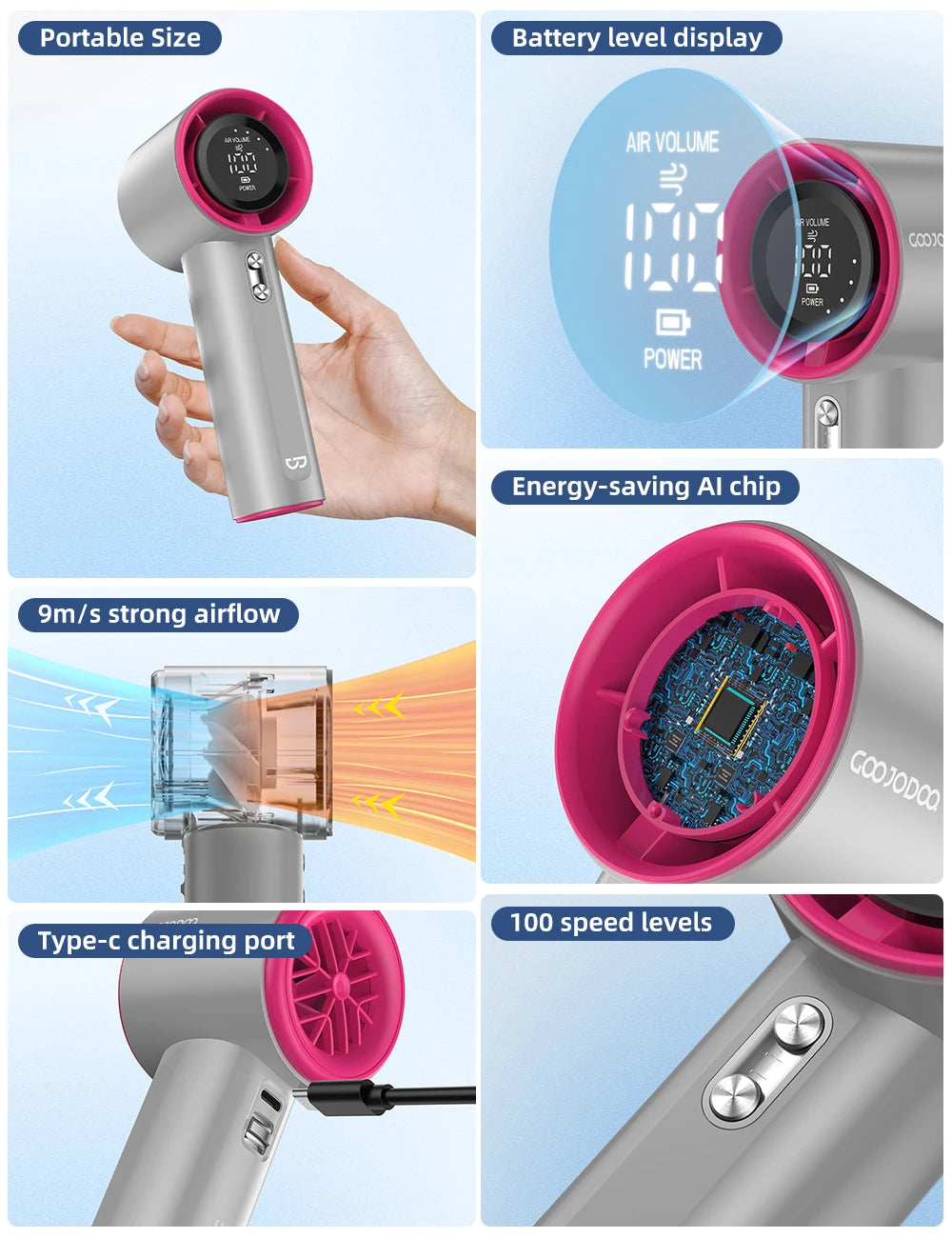 Northbound Handheld Mini Fan — Rechargeable Portable Travel Fan