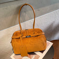 Women's Water-Resistant Suede Leather Tote